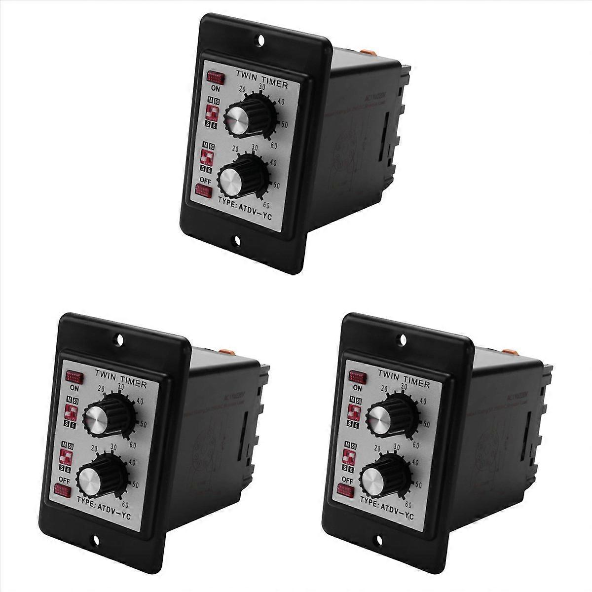 On Off Twin Timer Relay Knob Control Time Switch(AC110/220V)