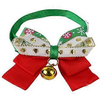Coleira de Natal ajustável para cães com sino, ideal para o Natal.