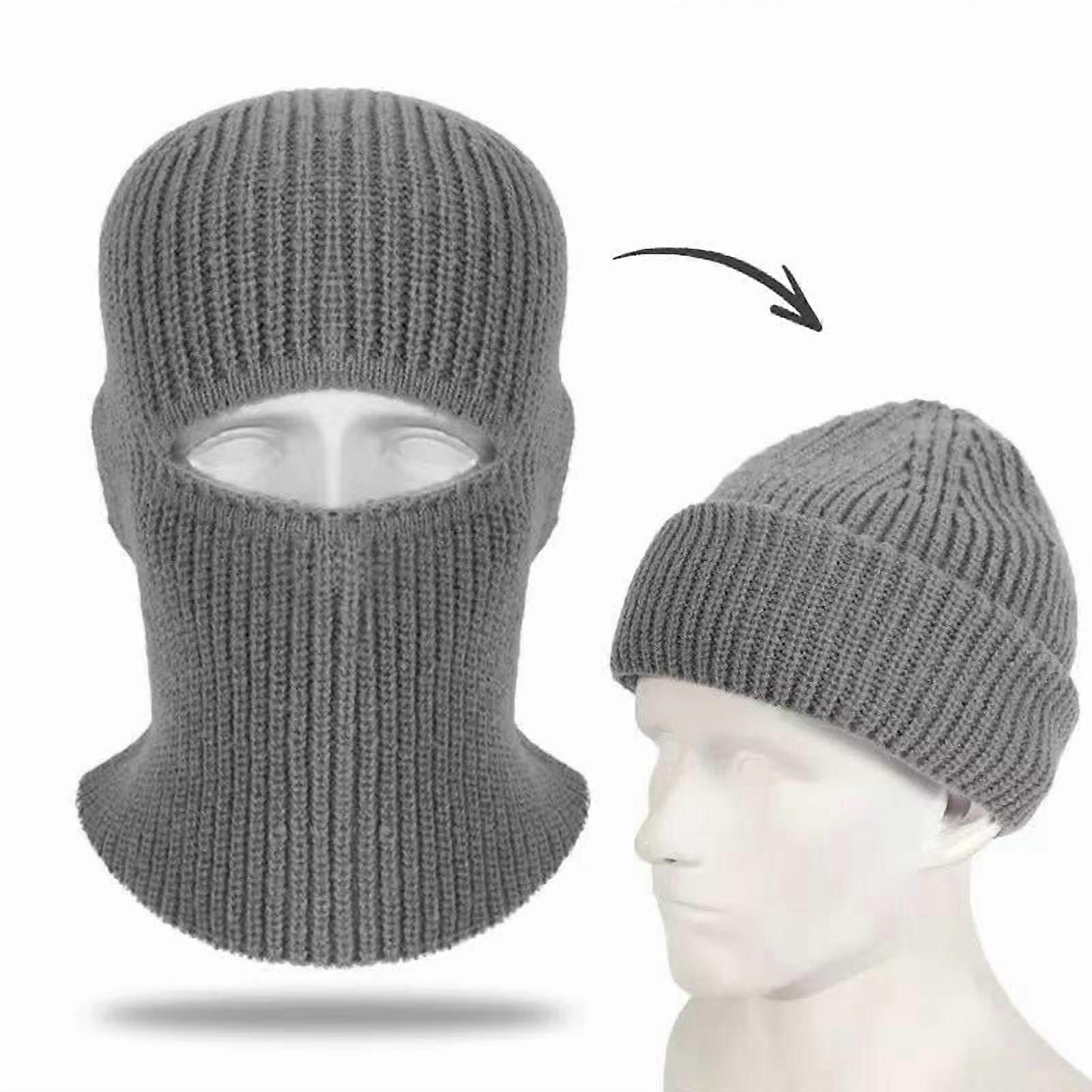Thick Woolen Hat, Integrated Balaclava Design Combines Hat