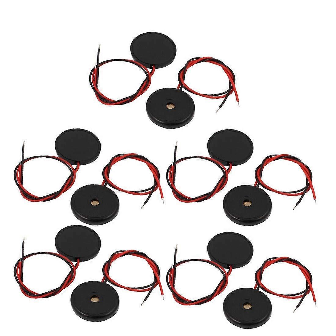 10 Pack Passive Electronic Buzzer DC 130V 23mm 80dB Alarm for Electronics Projects Black