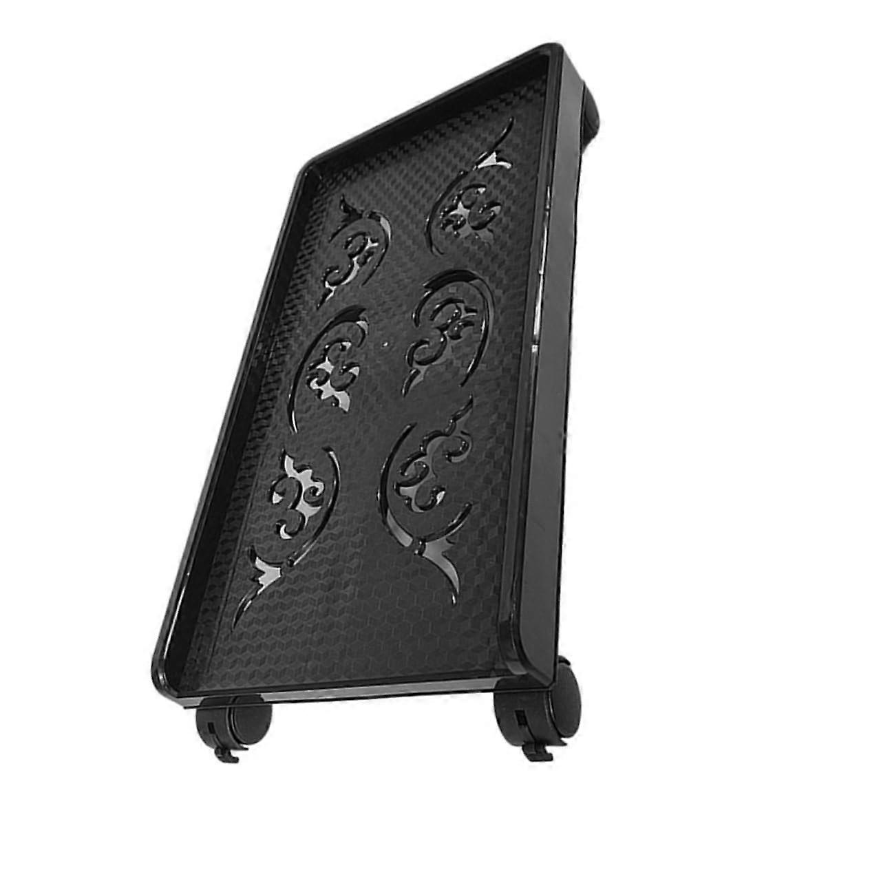 Mobile CPU Stand with Wheels, Adjustable PC Tower Stand, Lockable Casters, Dust Protection