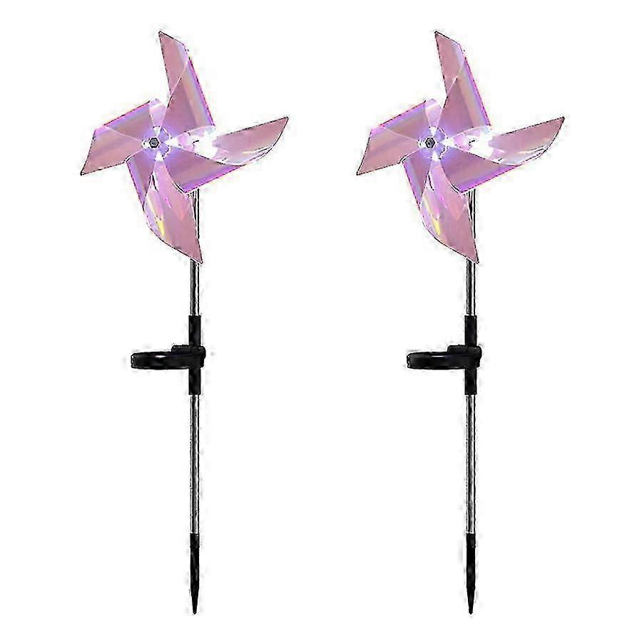 Solar LED Windmill Light, 4 Leaves White, 2-Pack, IP65