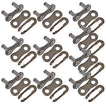 10 Pc Maillon manquant Chaîne en acier inoxydable Chaîne unique pliante pour accessoire de vélo