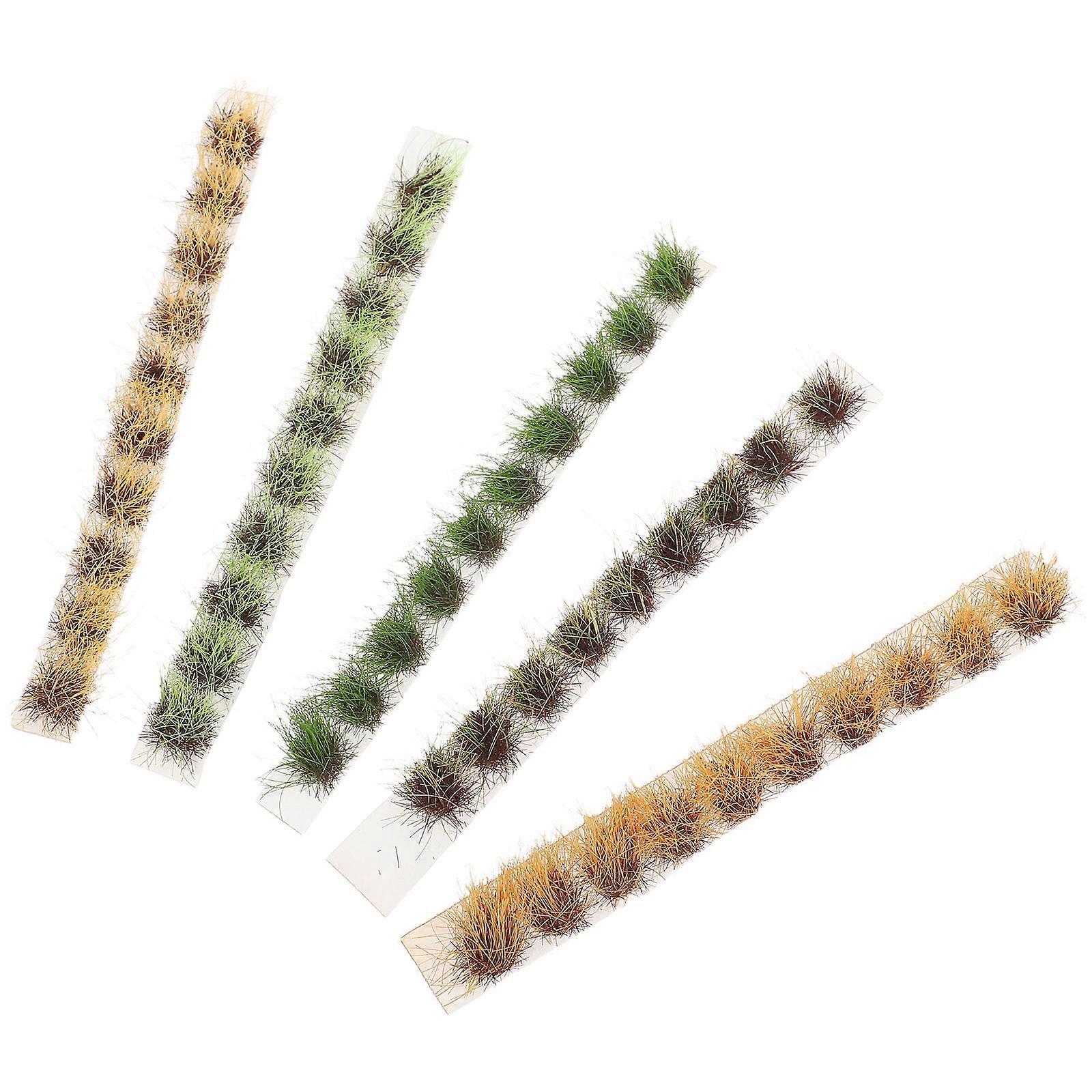 Simulation Grass Miniature Static Scenery Model for Decoration 5Pcs Plastic Set