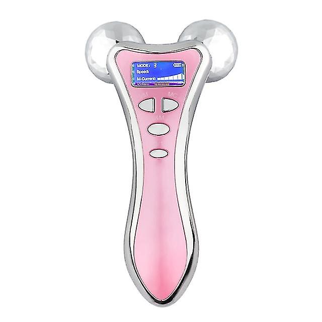 Micro-current Vibration 3d Face Roller Massager Ems Microcurrent Face Lift Device Facial 4d Roller Y Shape Rotating Machine