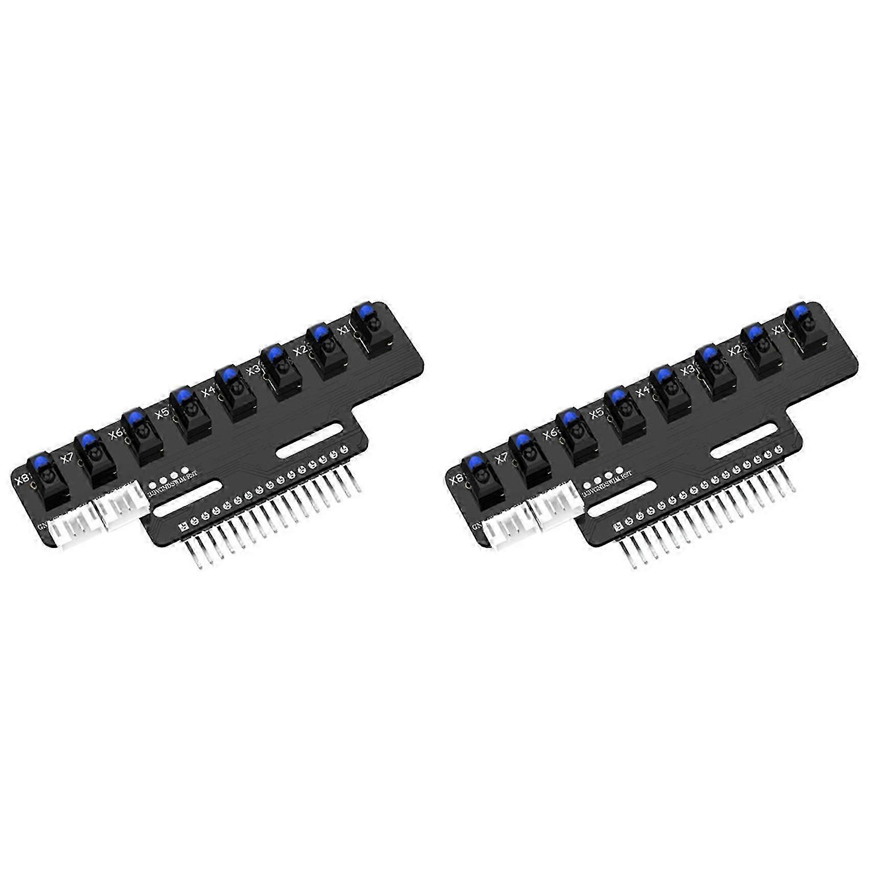 2PCS 8 Channel High Precision Electronic Infrared Line Tracking Sensor Module Support Automatic Calibration A new