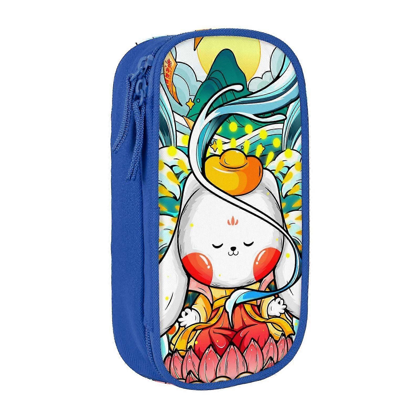 Large Storage Pencil Case, Rabbit Sitting Pattern k77
