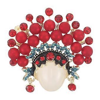 Broche in Chinese stijl, Peking Opera broches - Grappige decoratieve broches voor jurken, vesten, jassen, tassen en rugzakken
