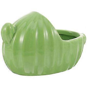 Green Ceramic Hamster Bathtub compatible with Bathroom 2Pcs Wear-Resistant Box
