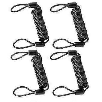 Anti Theft Lock Wire | Durable Security Lock Cables | 4Pcs Black for Bikes Motorcycles