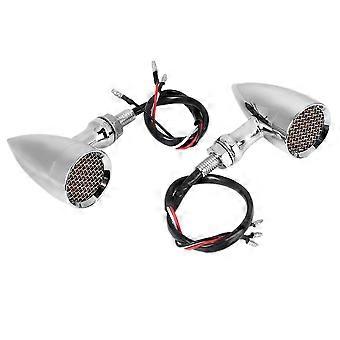 Motorcycle Retro Bullet Style Brake Turn Signal Lamp LED Indicator Light Fits for Indian