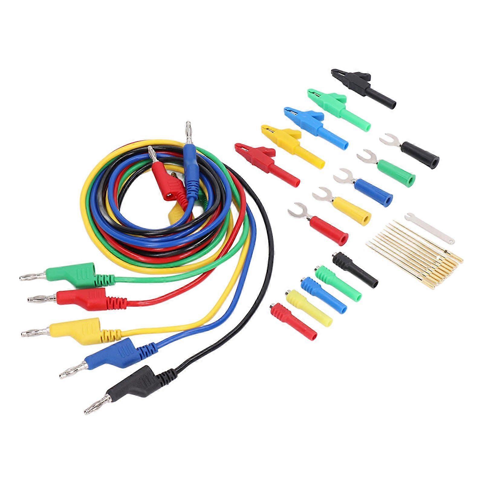 Test Lead Kit PVC Brass Testing Cable Set Electrical Conductivity compatible Digital Testing Multimeter