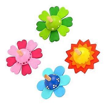 Natural Finish Wooden Spinning Top - Stress Relief Toy for Children, Focus and Coordination Aid