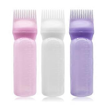 Root Comb Applicator Bottle Professional Dyeing Cream Dispenser with Scale