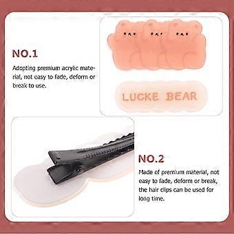 Hair Accessories Clip 6 Pcs Clips for Women Girls Barrettes Cartoon Bear Hairpin Animal Cute Acrylic Women's Miss
