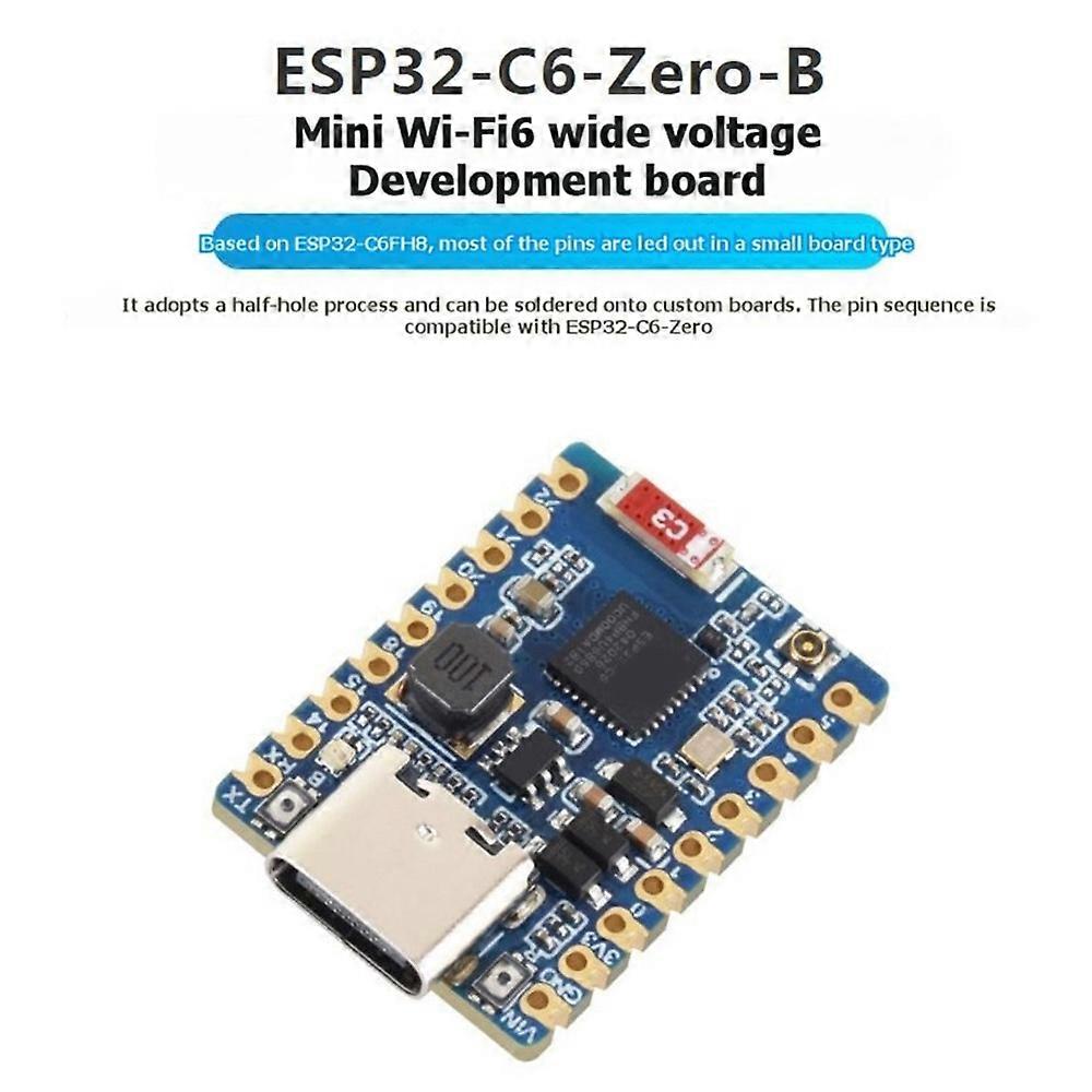 ESP32-C6-Zero-B Development Board Mini Development Board WiFi 6 Bluetooth 5 RISC-V Microcontroller Module for DIY