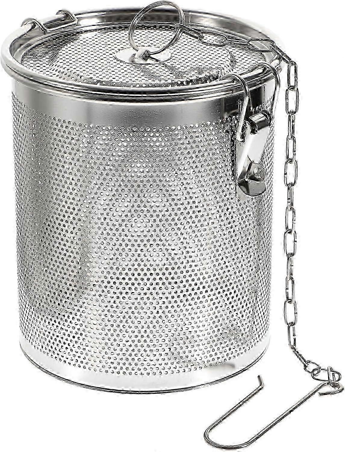 Large Capacity Tea Strainer Infuser with Extended Chain Hook for Cooking & Brewing