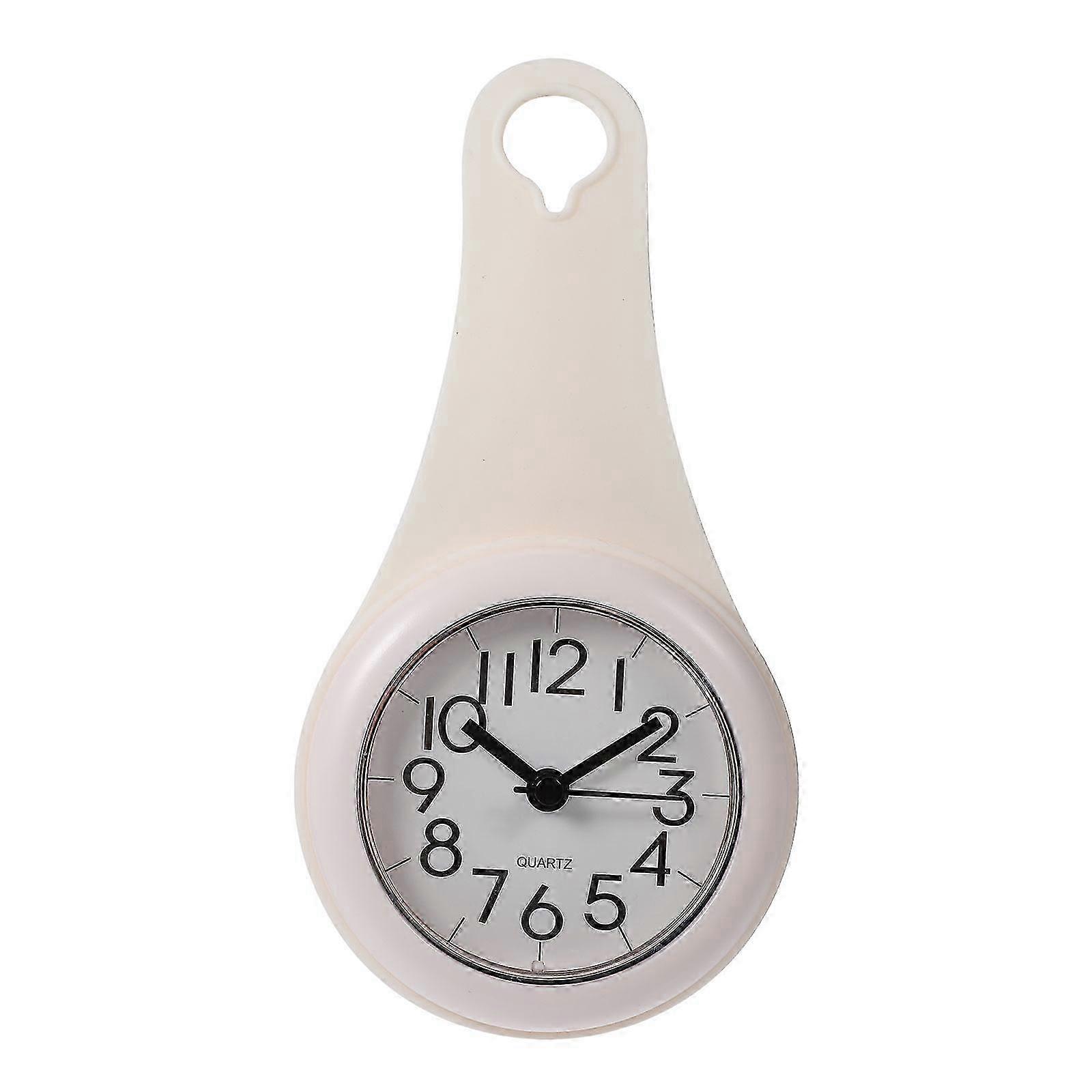 1pc Bathroom Clock Shower Wall Clock Waterproof Suction Cup Shower Clock
