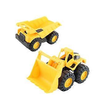 Engineering Vehicle Toy Pushdozer Truck Models for Kids 2Pcs Simulation Truck