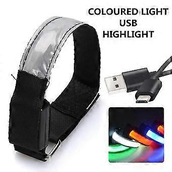 Buiten LED-nachtlooplamp Lichtgevend knipperend USB-veiligheidsreflecterend