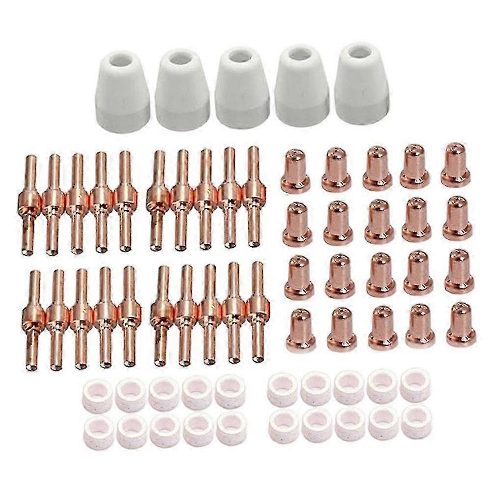 65Pcs Plasma Cutter Tip Electrodes Cup Kit Cut Electrode 40 Nozzles Kit
