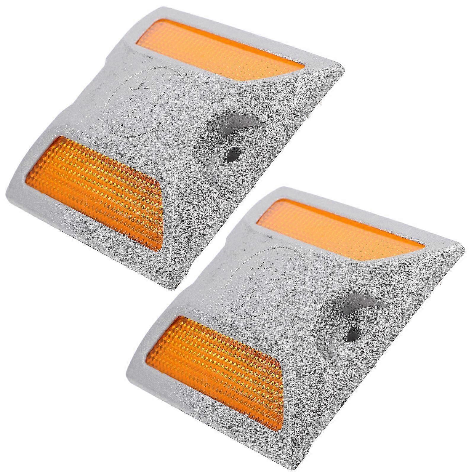 2pcs Reflective Driveway Pavement Marker Reflectors Random Style