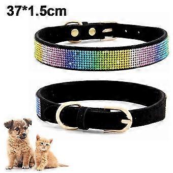 Dog Collar for Medium Dogs, Sparkling Pink Coating, Double-Layered Nylon, Quick Release Buckle, for Outdoor Adventures