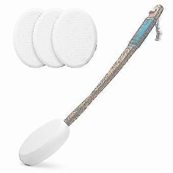 Rückenlotion-Applikator mit 43 cm langem Griff, inklusive 4 austauschbarer Pads für einfaches Eincremen