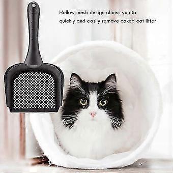 Kattegrusske med dyb skovl, fortykket, non-stick PVC-håndtag, små huller til effektiv fjernelse af klumper og opsamling af mad, 27 cm