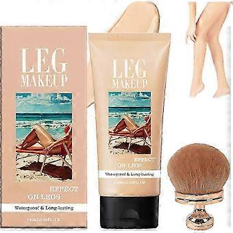Miracle De Paris Bein-Make-up, Miracle De Paris Body Coverage Perfector, wasserfest, Perfektionierer für den gesamten Teint mit extra großem Körper-Make-up-Pinsel, Ta