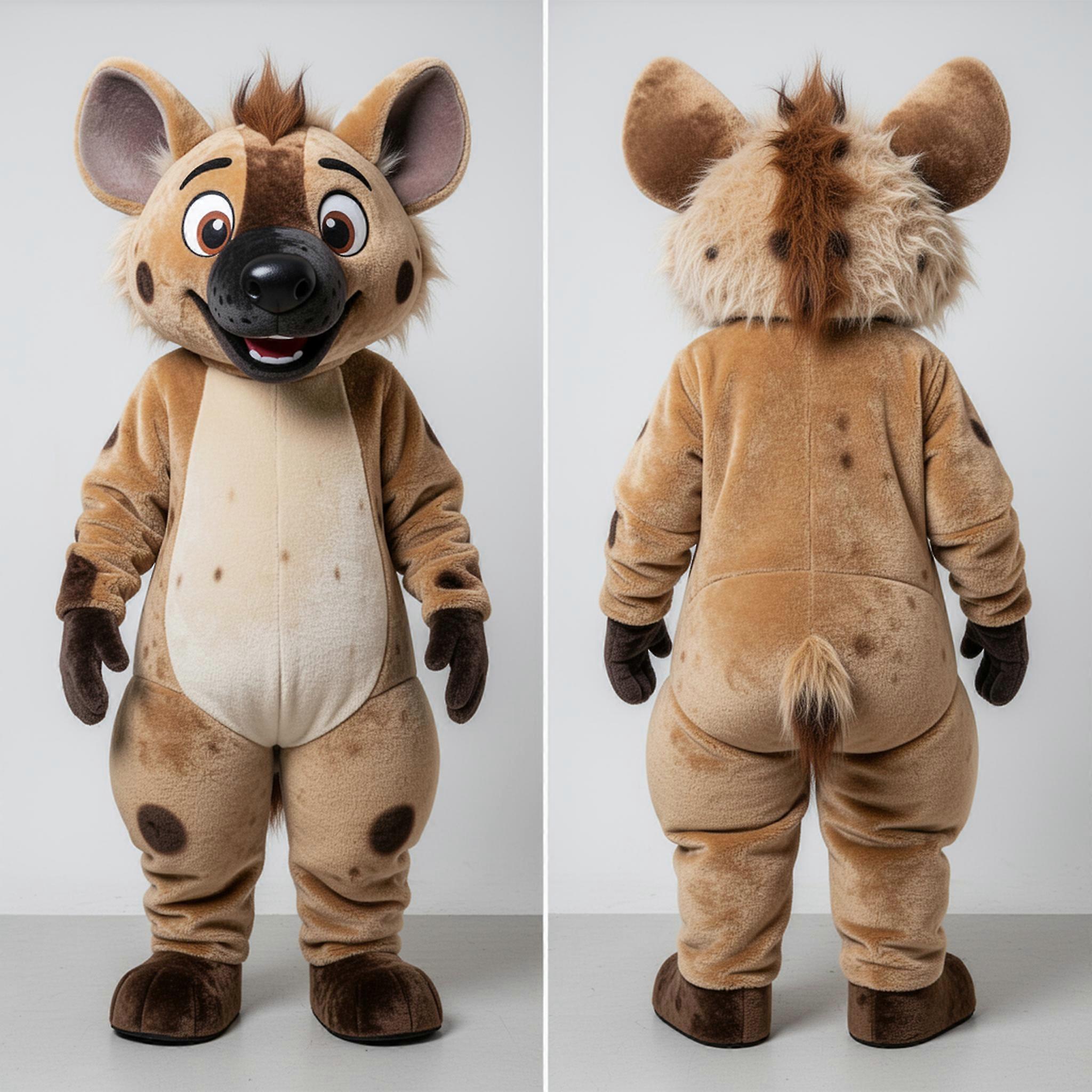 MASTICOT Tan Cartoon Hyena Mascot