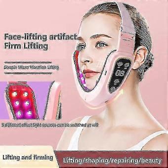 Mikrostrom-V-Gesichtsstraffungs-Massagegerät, LED-Lichttherapie, USB-Ladefunktion, Vibrationsmassage, Anti-Falten, Aufhellung, Doppelkinnentfernung