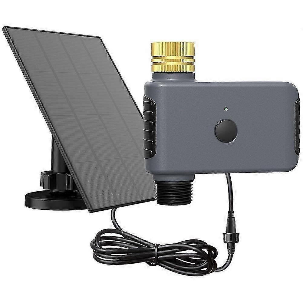 Solar WiFi Irrigation Timer Smart Irrigation System 2 Zone Timing Controller Programmable Timer Sprinkler for Garden,NPT-SFYGV