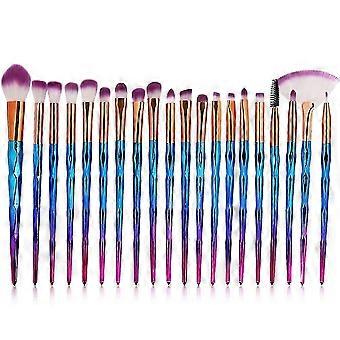 20-piece Eye Brush Set With Unicorn Eyeshadow, Eyeliner Blending Crease Kit, Makeup Brushes, Foundation Eyebrow