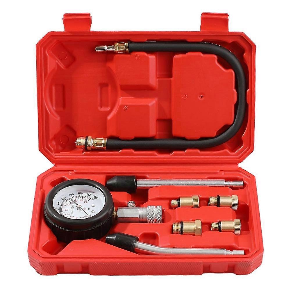 Professional Pressure Gauge for Gasoline Engine Compression Testing with Multiple Adapters