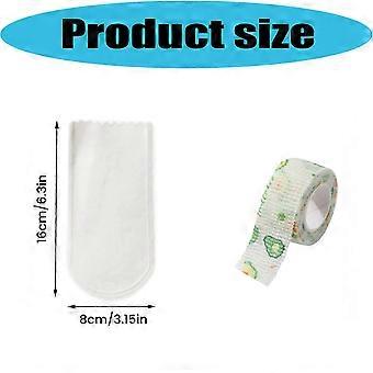 Temporary Rabbit Feet Barrier Set, Disposable Nonwoven Boot Covers with Edged Openings and Securing Wrap for Cleaning, Travel and Veterinary