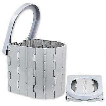 Toilette da viaggio portatile Toilette pieghevole per tour a guida autonoma all'aperto con coperchio per campeggio Escursionismo grigio