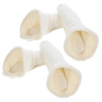 2Pairs White Plush Clog Shoes Liner for Warm Slip-on Use