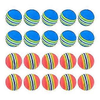 20 Stück Golfbälleweicher Schaumstoff Garten Golfbälle Übung Golfbälle Schwamm Regenbogen Golfbälle für den Innenbereich im Freien
