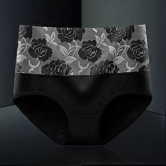 8-Pack Women's Cotton High Waist Panties, Rose Jacquard Tummy Control