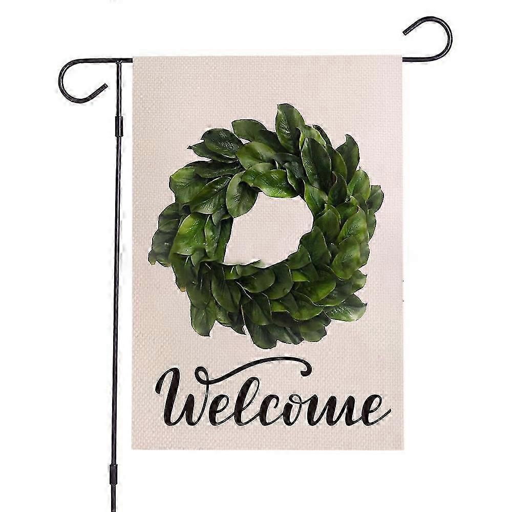 Double Sided Outdoor Burlap Garden Flag