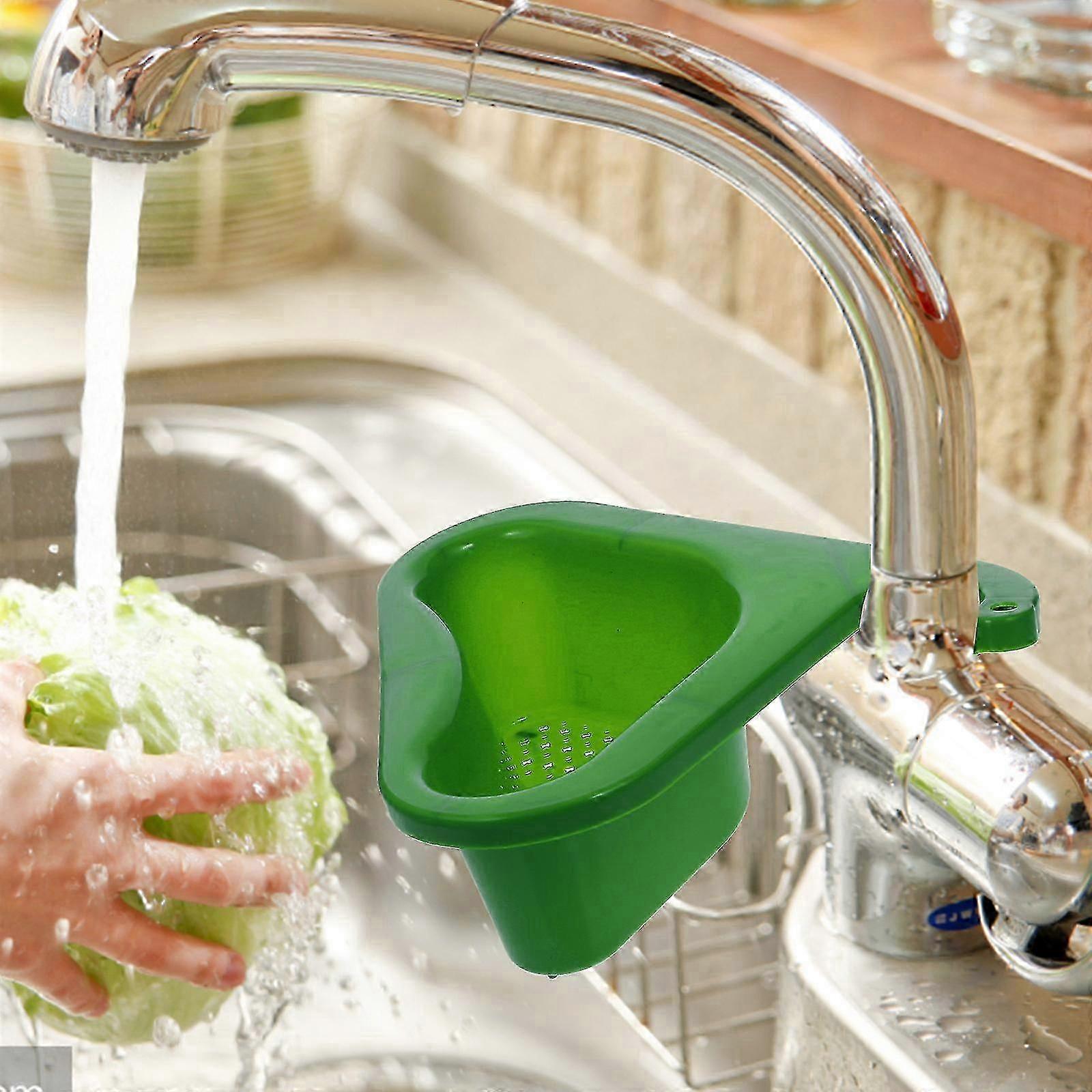 Kitchen Swan Drain Basket Triangular Corner Storage Basket Plastic Sink Filter