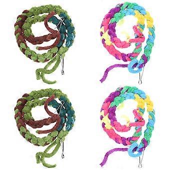 Hermit Crab Climbing Toy Rope for Reptile Tank 4Pcs Assorted Color Cotton