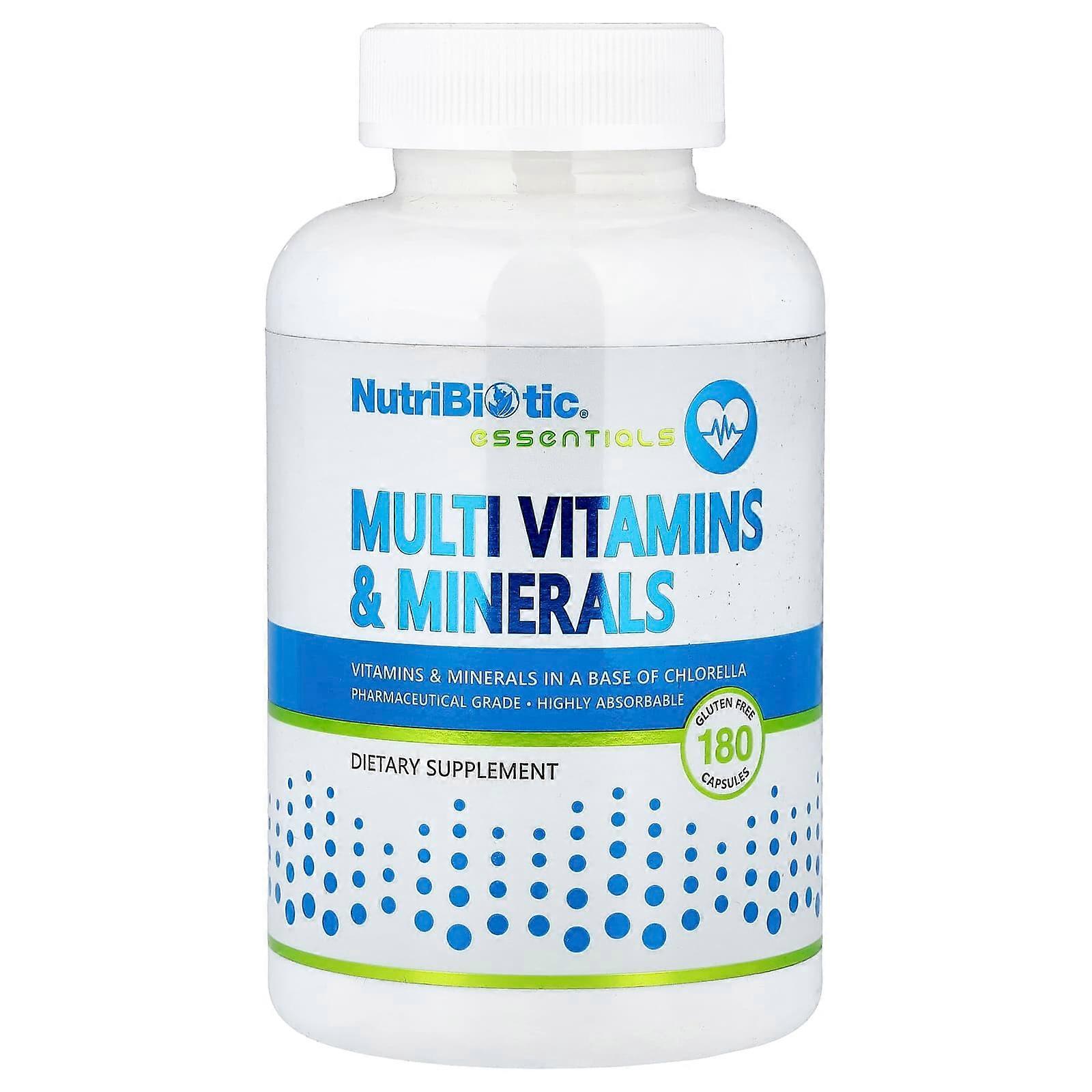 NutriBiotic, Essentials, Multi Vitamins & Minerals , 180 Capsules