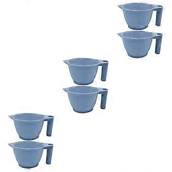 6pcs Hair Dye Mixing Bowl Set with Ergonomic Handle Grip, Reusable Non‑Slip Bowls for Salon and Home Use