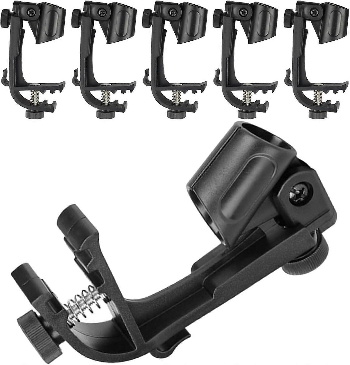 6-Piece Adjustable Microphone Clip for Drum Kit, Stable Mounting Clip,