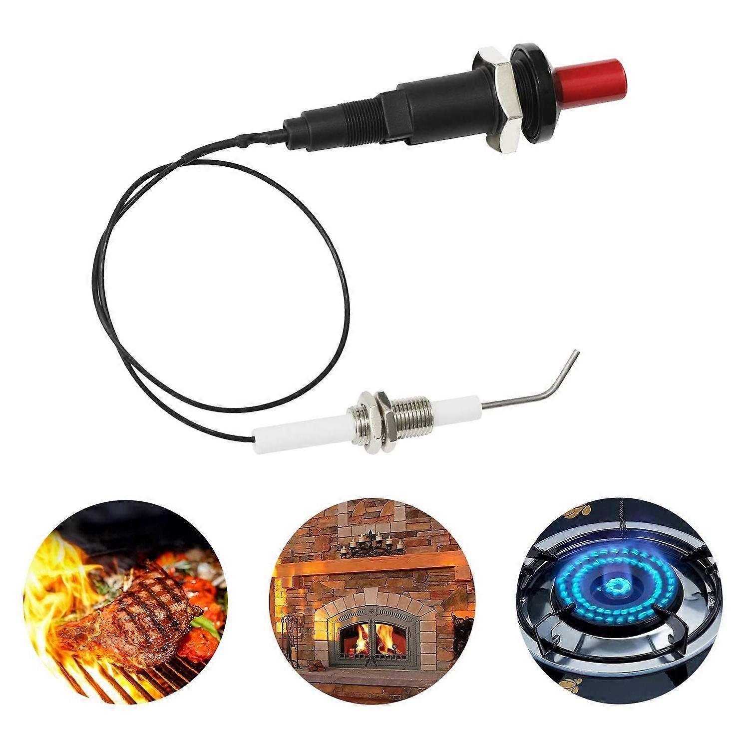 3pcs Universal Ceramic Electrode Ignition Spark Plug Wire Compatible with Grill Fireplace
