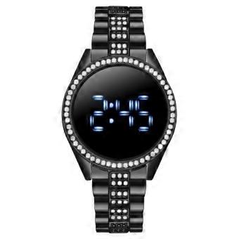 Popular fashion diamond-encrusted women's watch women's watch LED electronic watch blue light source manufacturer one piece
