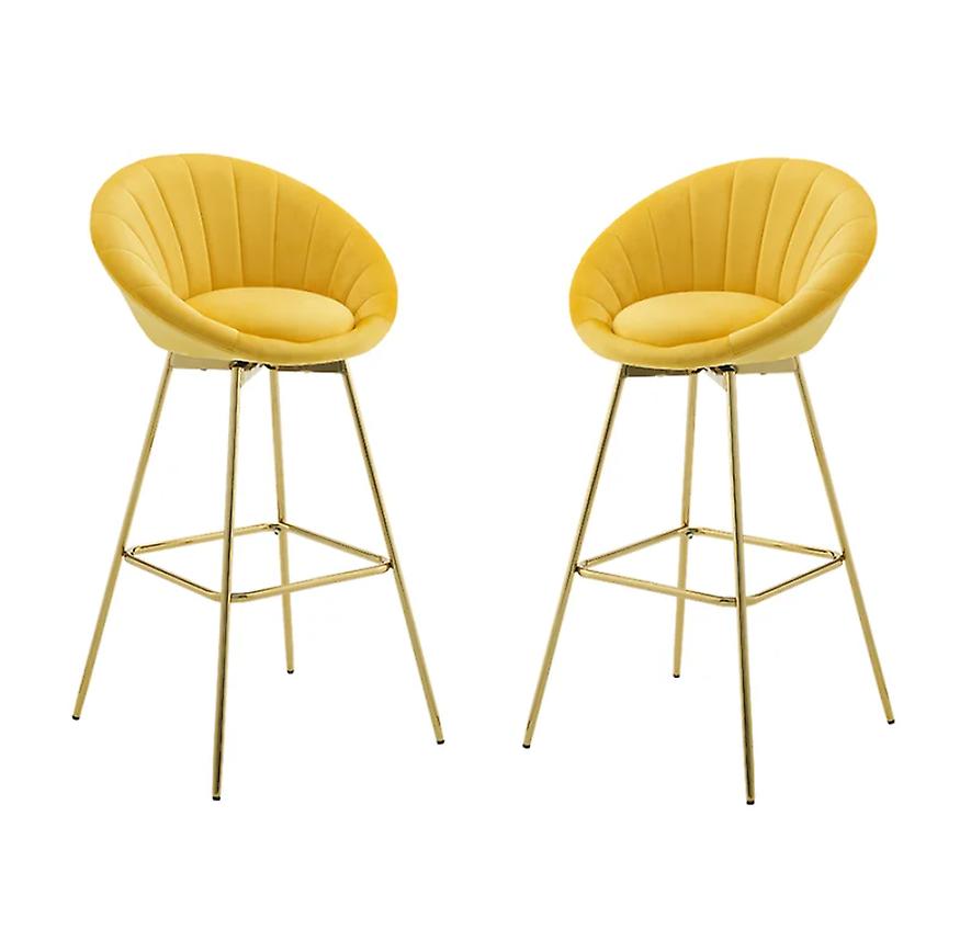 Móveis de moda interior Giro 29,53'' Bar Stool (Conjunto de 2) cor Amarelo