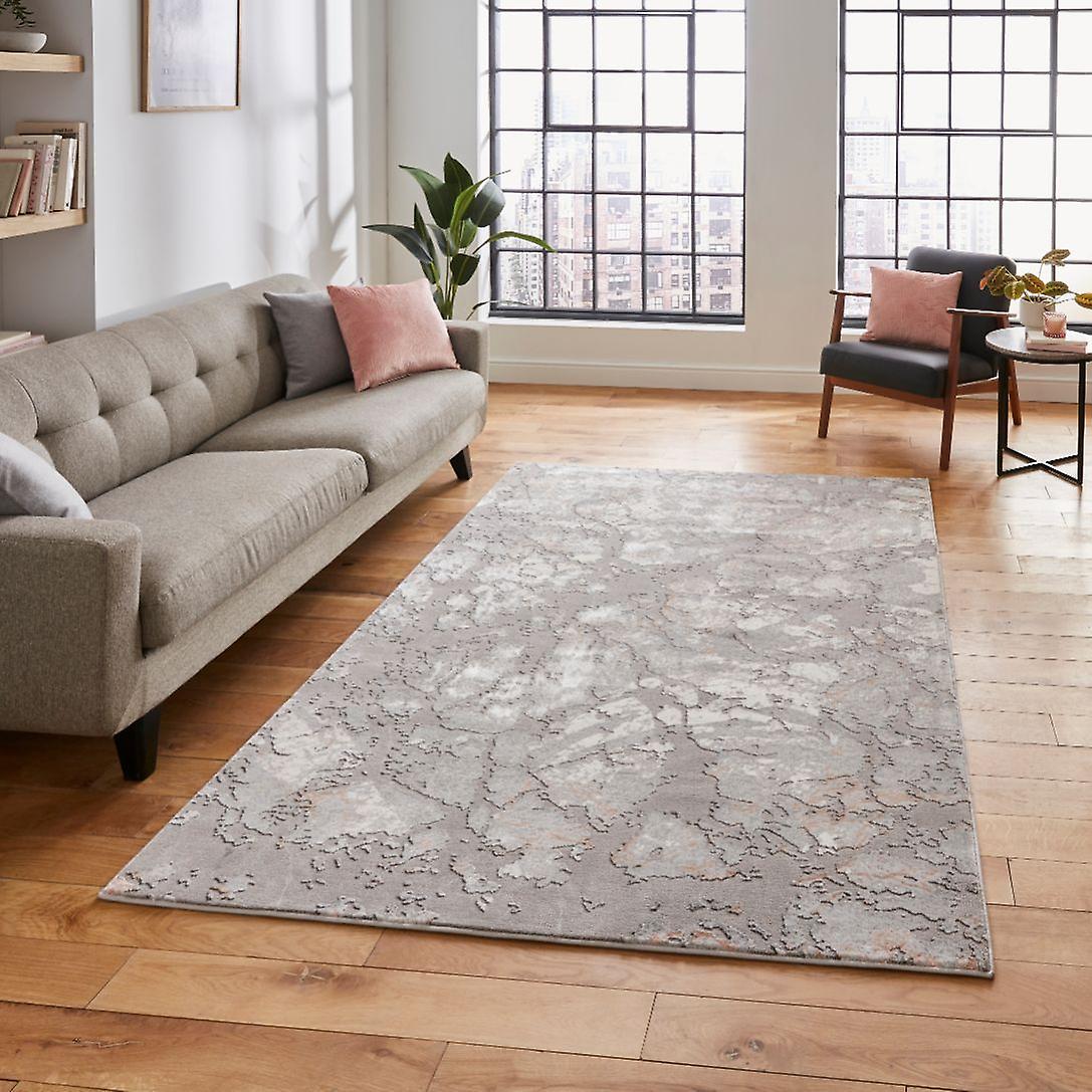 Apollo Think 2677 Grey Rose  Rectangle Rugs Modern Rugs